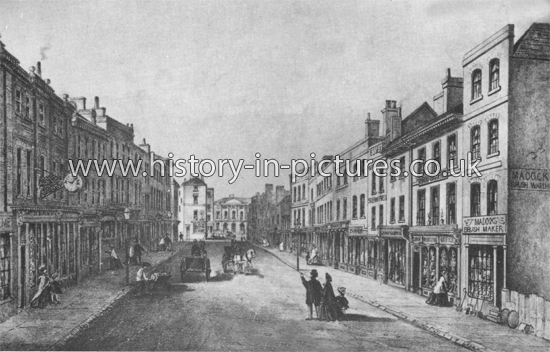 The High Street, Chelmsford, Essex. c.1863
